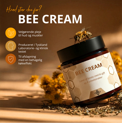 BEE CREAM -  et naturligt alternativ til ledsmertelindring, muskelafspænding og anti-aging hudpleje