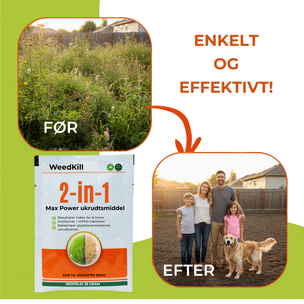 WeedKill - Effektiv ukrudtsbekæmpelse, der virker helt ned til roden, til haver og indkørsler