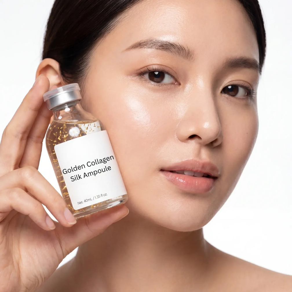 Golden Collagen Silk Ampoule - Koreansk ansigtsløftningsserum for en tidløs glød