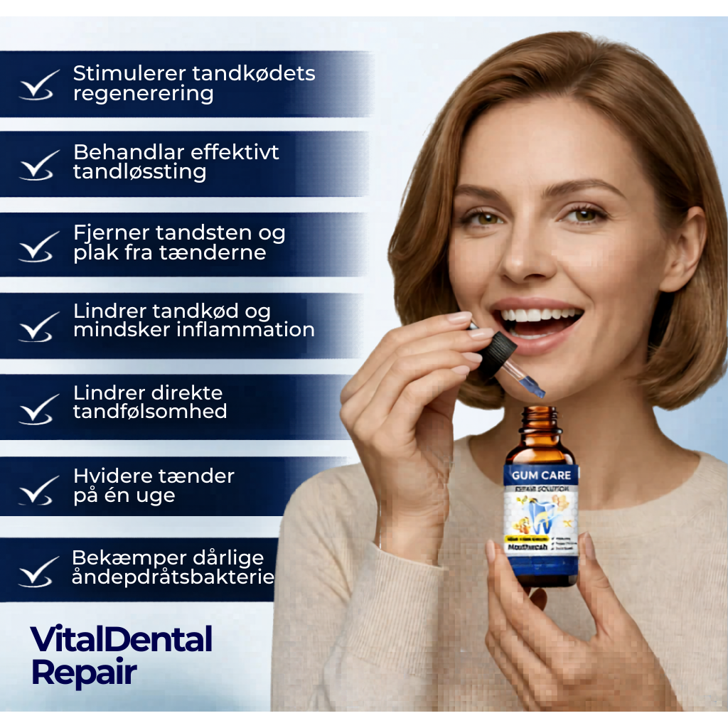VitalDental Repair - Mundskyl til bekæmpelse af plak, heling af tandkød og tandblegning