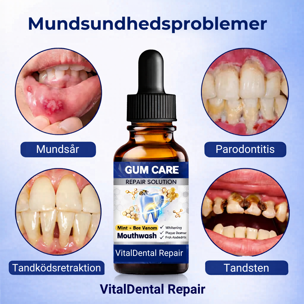 VitalDental Repair - Mundskyl til bekæmpelse af plak, heling af tandkød og tandblegning